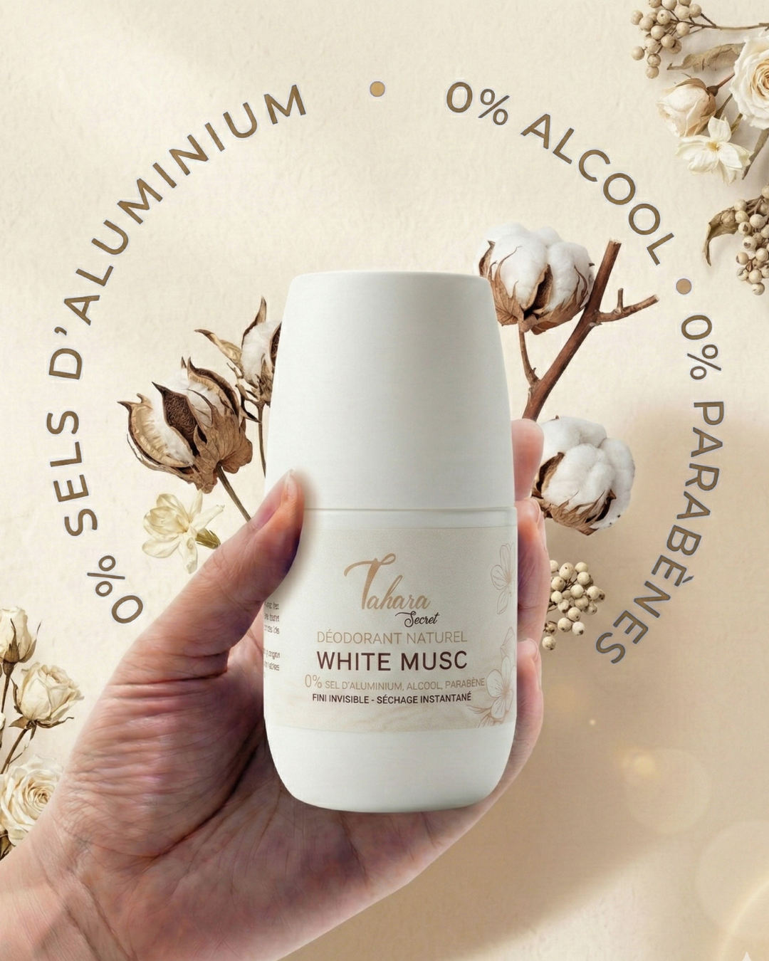 Déodorant Naturel au Musc Blanc – Fraîcheur &amp; Douceur Durable